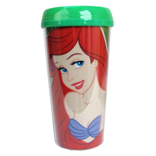 The Little Mermaid Ariel Glitter 16 oz. Plastic Travel Mug
